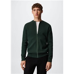 Cárdigan cuello perkins cremallera -  Hombre | MANGO OUTLET España