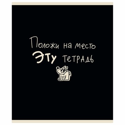 Тетрадь А5 48 л. ПЗБМ, скоба, клетка, матовая ламинация, брайль, "Тетрадь подписана" (микс в ПУ), 23447