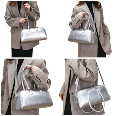 Женская кожаная сумка 5622 SILVER