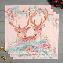Набор салфеток Этель Pink magic, 40×40 см - 4 шт., хлопок, саржа