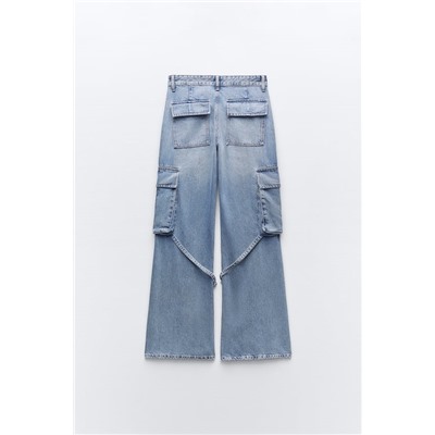 JEANS TRF CARGO TIRO MEDIO