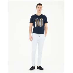 Blue Slim Fit Canvas Брюки