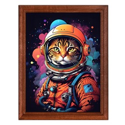 POSV-0470 Постер в рамке 17x23см Кот астронавт