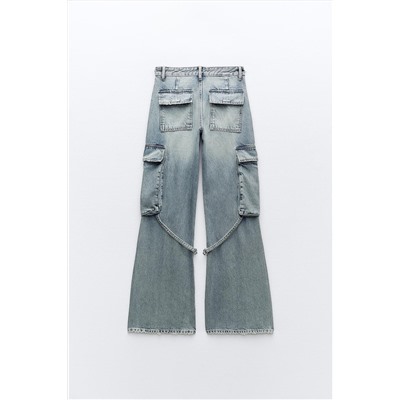 JEANS TRF CARGO TIRO MEDIO