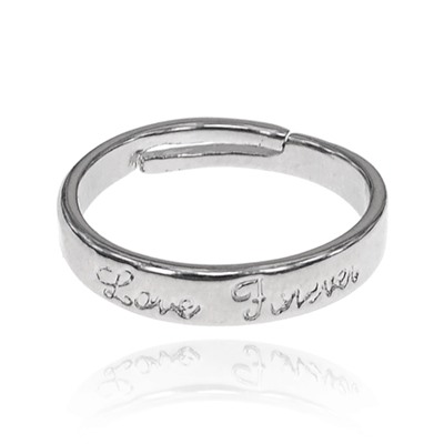 KL532-02 Безразмерное кольцо Love forever, 3мм