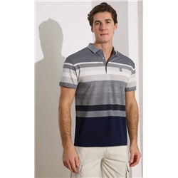 Футболка-поло F211-07-564b grey melange