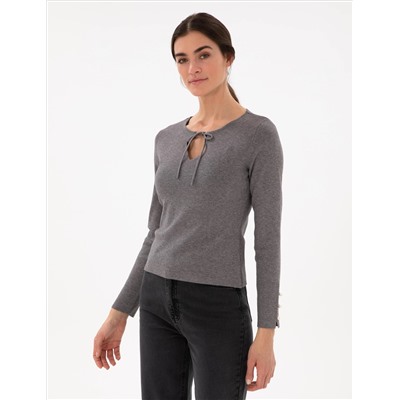Серый свитер Slim Slim Fit