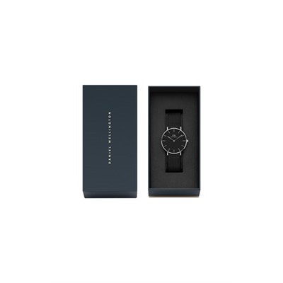 Reloj de cuarzo de acero Ashfield - Negro