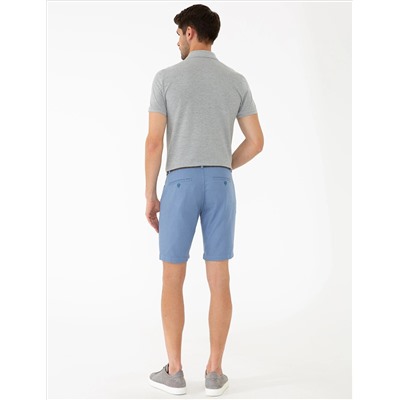 Blue Standard Fit Bermuda Shorts