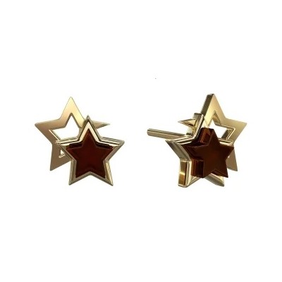 Серебряные серьги с янтарём E10010-2ZK