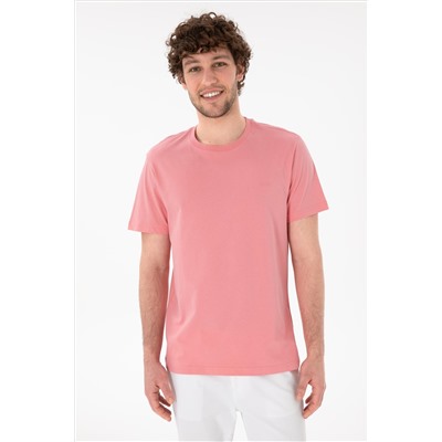 Мужская регулярная посадка на велосипеде Neck Pink Basic T -Fish Surprise Scount в корзине