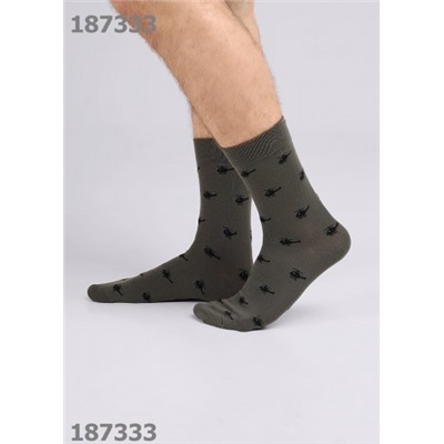 CLEVER Носки муж.К3431 23Ф хл+эл