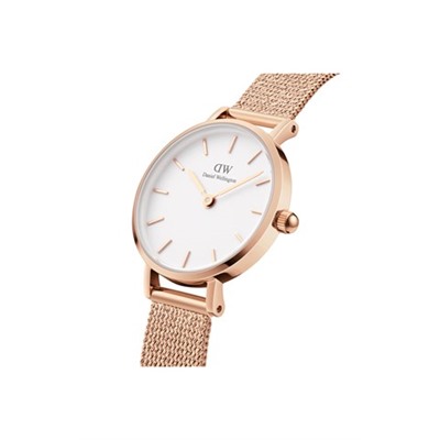 Reloj de cuarzo de acero Melrose 24 mm - Rosa dorado y blanco