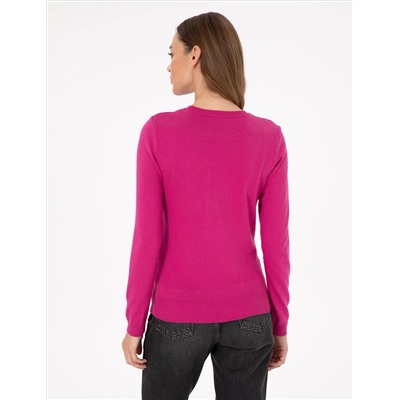 Fuşya Slim Fit Basic Kazakh
