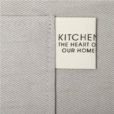 Фартук Этель Kitchen 60х70 см, цв.светло-серый, 100% хл, саржа 250 г/м2