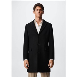 Abrigo largo lana reciclada -  Hombre | MANGO OUTLET España