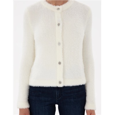 Ecru Slim Fit Nititual Cardigan