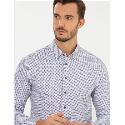 Purple Slim Fit рубашка с длинным рукавом