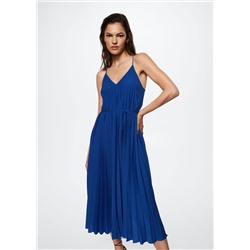 Vestido plisado cinturón -  Mujer | MANGO OUTLET España
