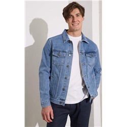 Куртка джинс P011-1336 middle blue