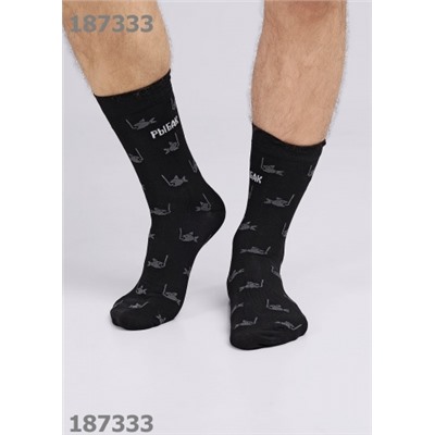 CLEVER Носки муж.К3428 23Ф хл+эл