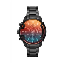 Reloj de cuarzo de acero - Cronógrafo - Negro