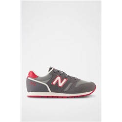 Zapatillas 373 - Gris y rojo