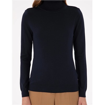Navy Blue Slim Fit Basic Sweater