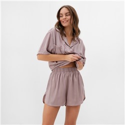 Пижама женская (рубашка и шорты) KAFTAN "Полоса" размер 44-46, розовый