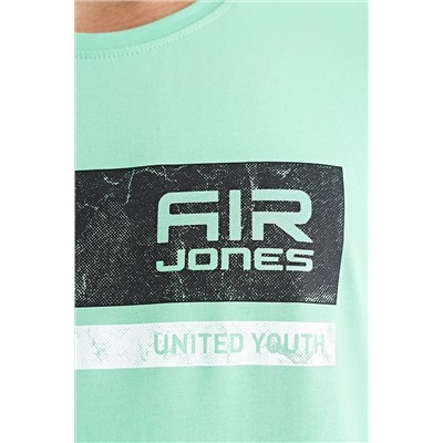 Мужская футболка Luke Water Green с круглым вырезом — 88221 A11ER-88221