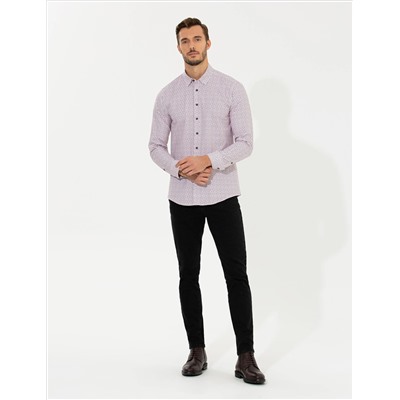Bordeaux Slim Fit рубашка с длинным рукавом