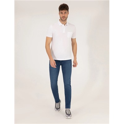 Белый обычный посадка Polo Yaka Basic t -For