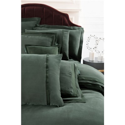 Постельное белье Sarev ELITE GROUP евро N318 KIMERA CUPRO Vegan Silk v4/ YESIL