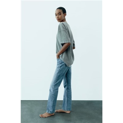JEANS TRF RECTOS TIRO ALTO