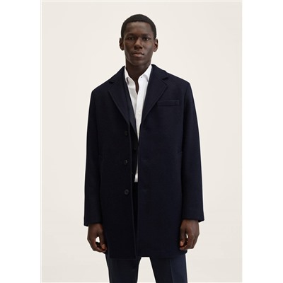 Abrigo lana reciclada -  Hombre | MANGO OUTLET España