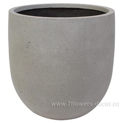 Кашпо полистоун "Pmc-gray Round", D36хH35 см