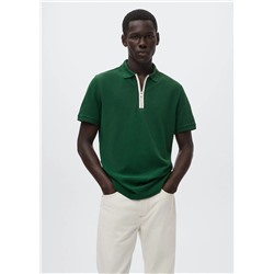 Polo cremallera contraste -  Hombre | MANGO OUTLET España