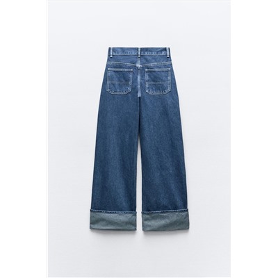 JEANS TRF DOBLADILLO TIRO ALTO