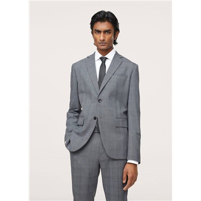 Americana traje slim fit cuadros -  Hombre | MANGO OUTLET España
