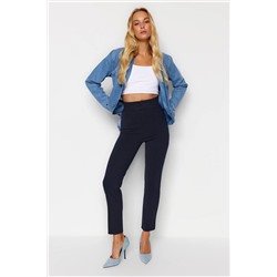 ВМС БЛИЧНЫЙ ПЕРЕДНАЯ ПЕРЕДЕЛА Высокая талия с красной талией Slim Slim Fit Толстые вязаные штаны Twoaw24pl00114