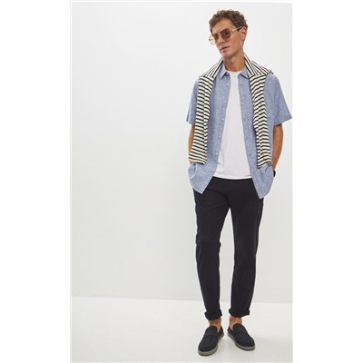 Рубашка к/р лен F111-0451 jeans