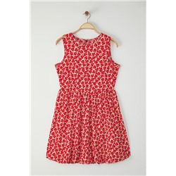 Multi -Color Flower Pattern круглый ляк -фигуристка вязаная текстура Большой размер платье TBBSS25AH00173