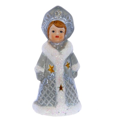 Фигурка декоративная "Снегурочка" с подсветкой (2xLR44), L5 W5 H10,5 см, 2в.
