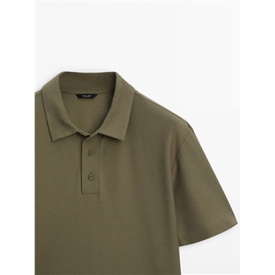 Polo manga corta algodón microsarga diagonal