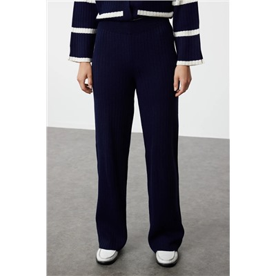 Navy Blue Wick вязаный вязаный вязаный
