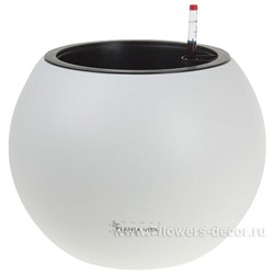 Кашпо PLANTA VITA "Ball Matt white" с автополивом (пластик), D34xH26 см