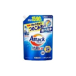 KAO Жидкое средство для стирки "Attack EX" (концентрат тройного действия) 1590 г, сменная упаковка с крышкой / 6