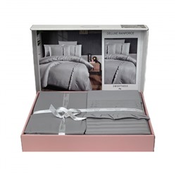 Постельное белье Карвен DELUXE ранфорс евро Sweetness grey (Акция)