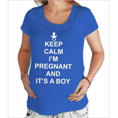 Футболка "Keep Calm i am Pregnant and its a Boy"