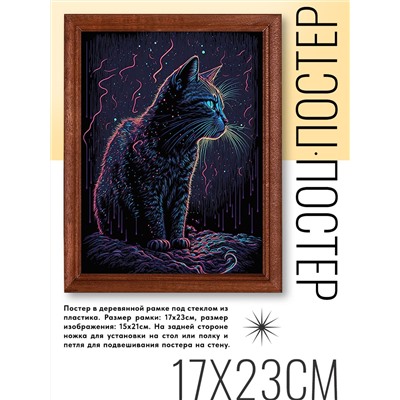 POSV-0288 Постер в рамке 17x23см Кот